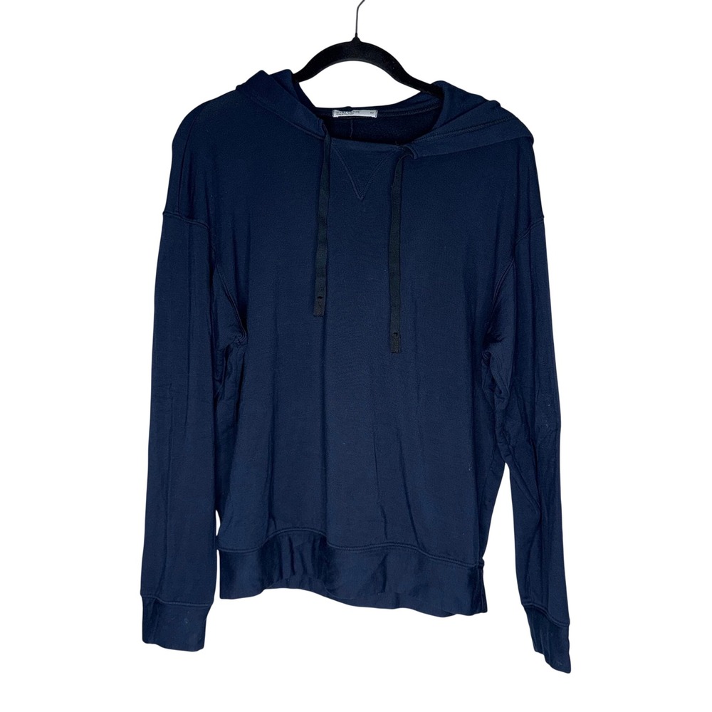 Stateside Hoodie Womens XS Navy Blue Excellent Modal Blend Pullover Made in USA